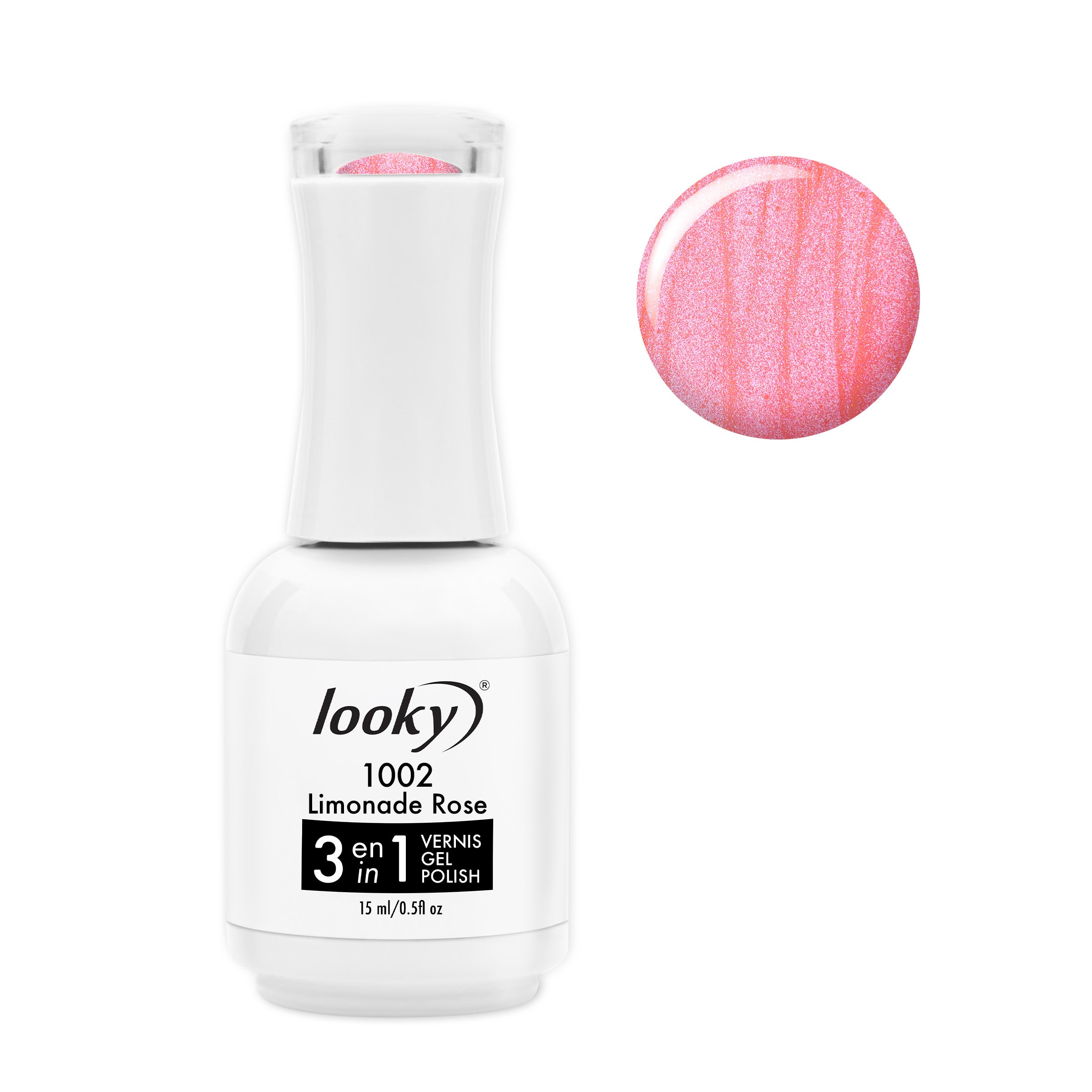 Looky Vernis Gel 3 en 1 #1002 Limonade rose (Collection Fête Foraine)