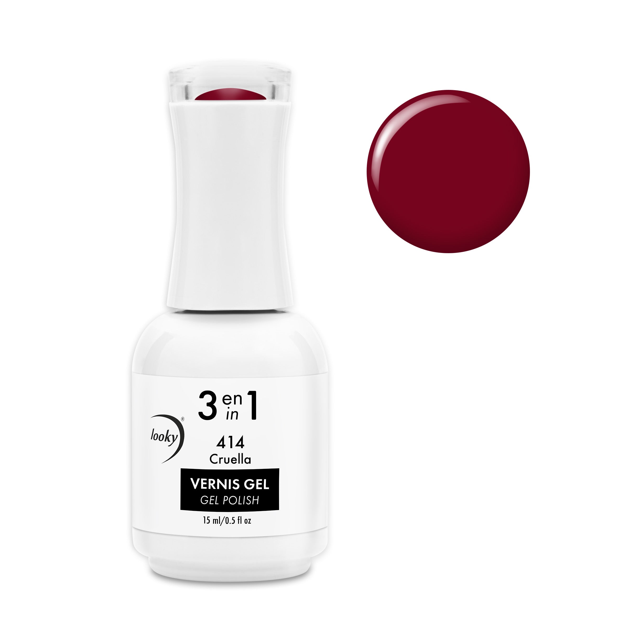 Looky Vernis Gel 3 en 1 #414 Cruella (Collection Automne) (EXCLUSIVITÉ WEB)