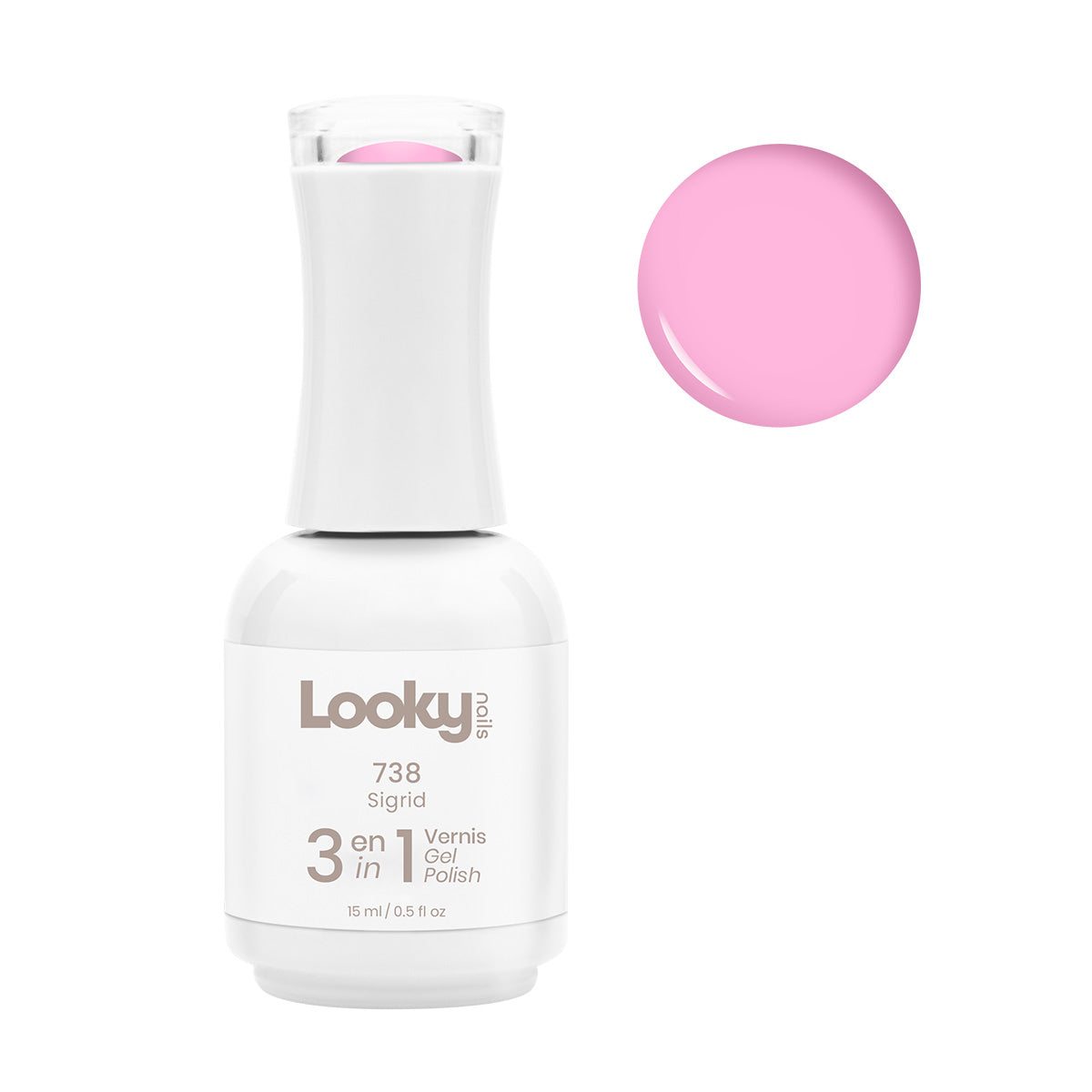 Looky Vernis Gel 3 en 1 #738 Sigrid