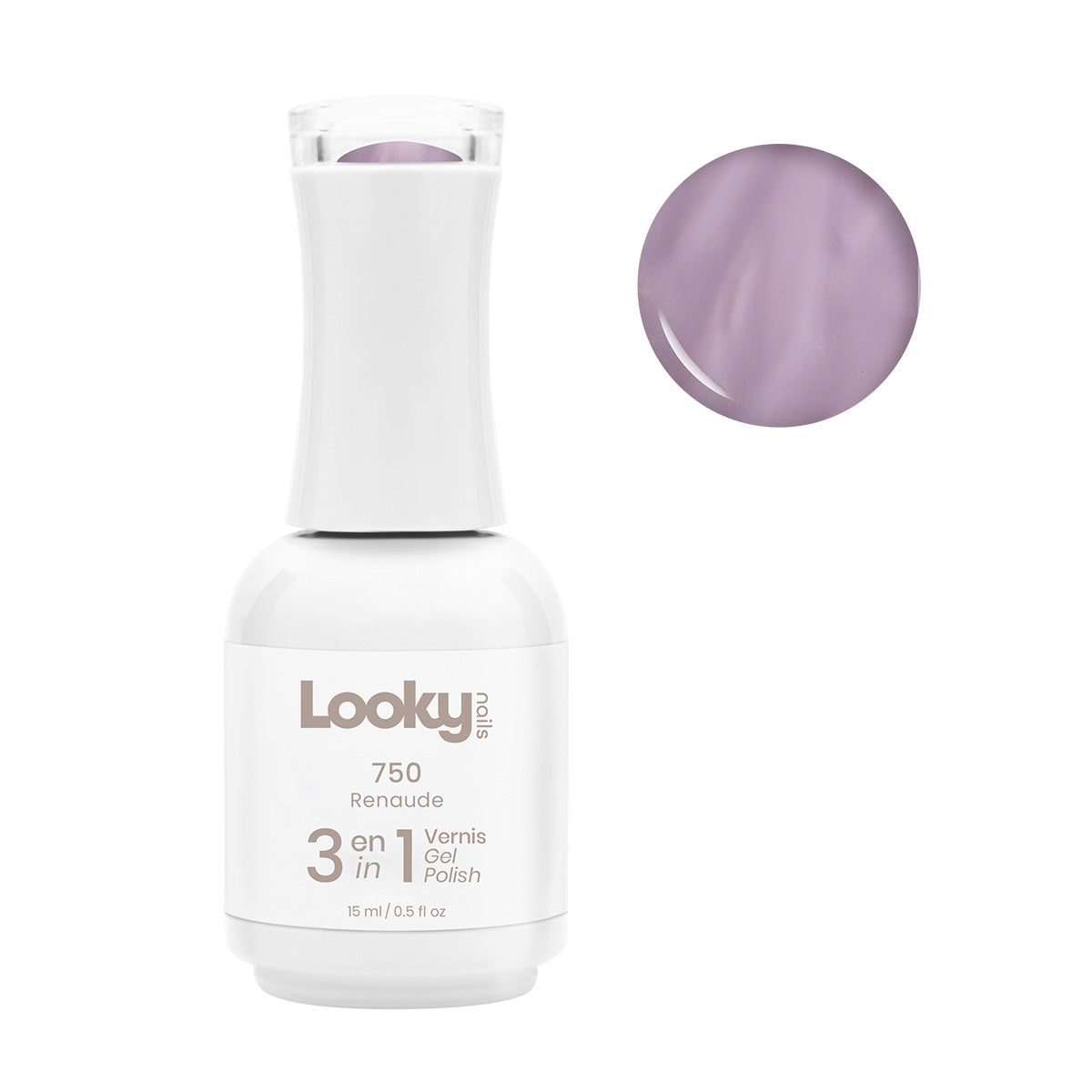 Looky Vernis Gel 3 en 1 #750 Renaude (Collection Chic Vignoble)