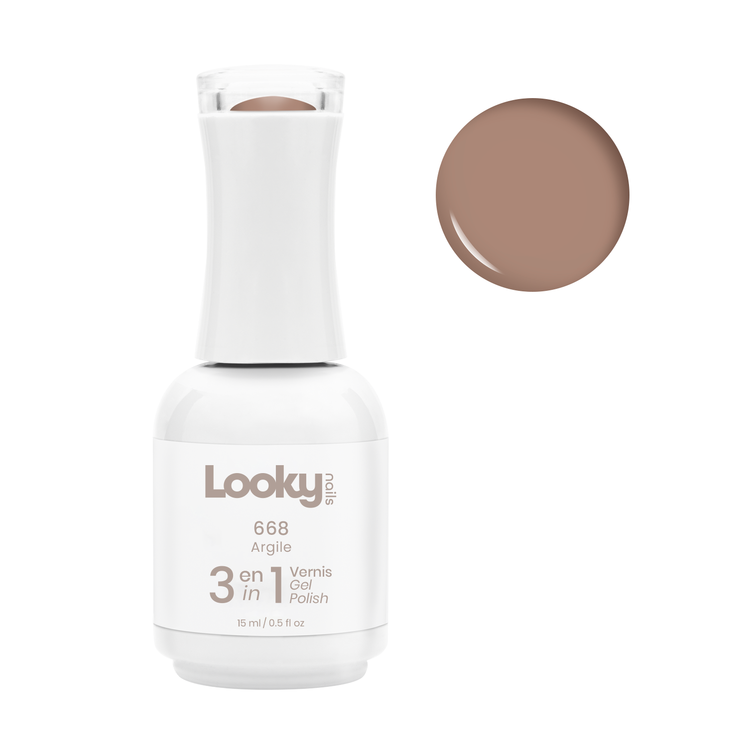 Looky Vernis Gel 3 en 1 #668 Argile (Sarah Couture 2022)