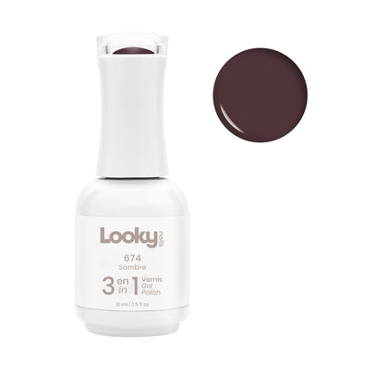 Looky Vernis Gel 3 en 1 #674 Sombre (Sarah Couture 2022)