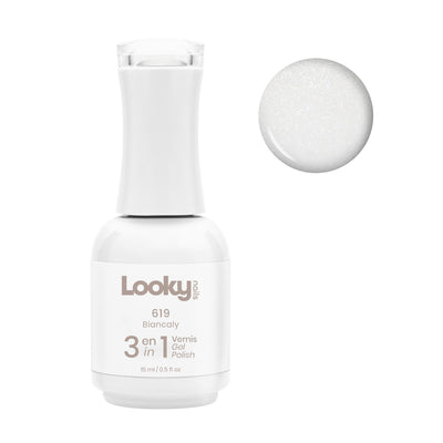 Looky Vernis Gel 3 en 1 #619 Biancaly (Collection Black and White)