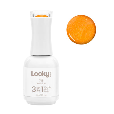 Looky Vernis Gel 3 en 1 #716 Martine (Collection Disco Fluo)