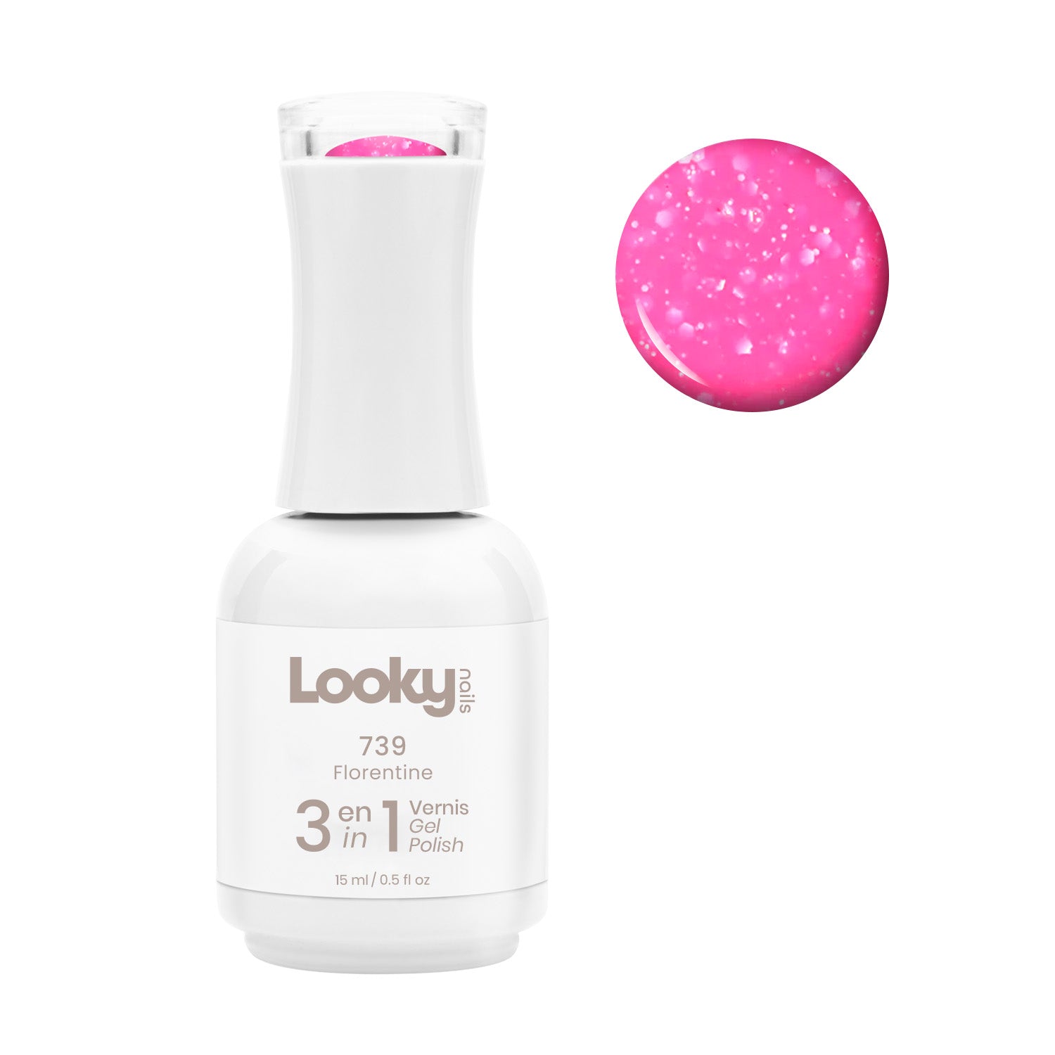 Looky Vernis Gel 3 en 1 #739 Florentine (Collection Cotton Candy)