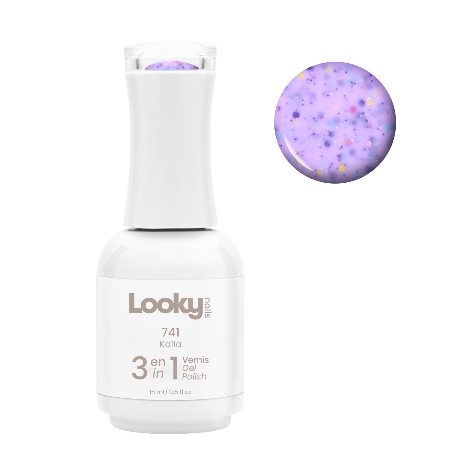 Looky Vernis Gel 3 en 1 #741 Kaïla (Collection Cotton Candy)