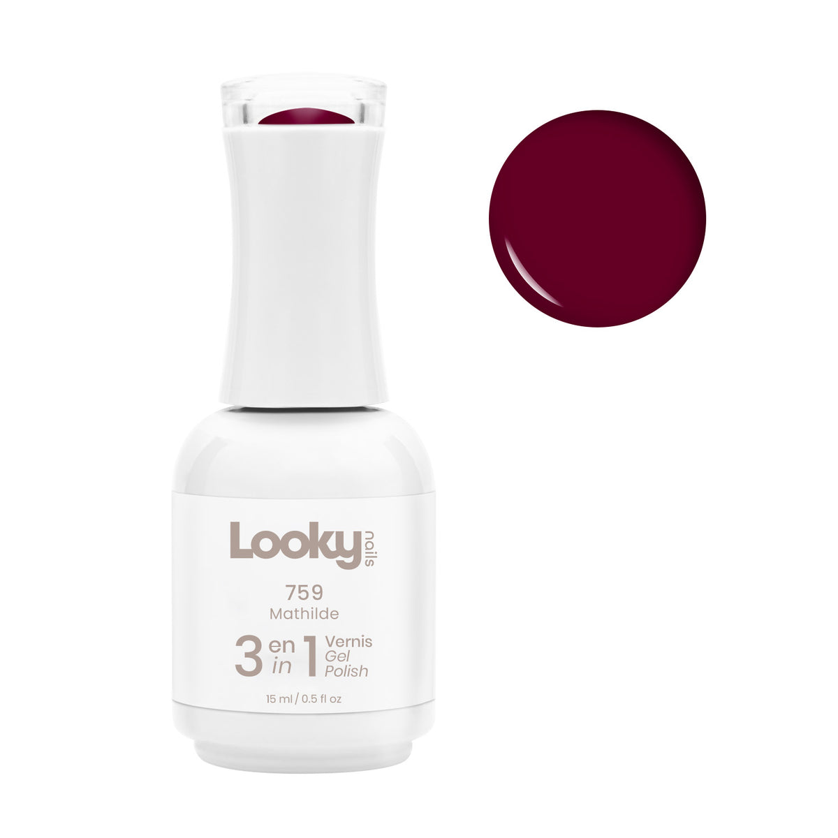Looky Vernis Gel 3 en 1 #759 Mathilde