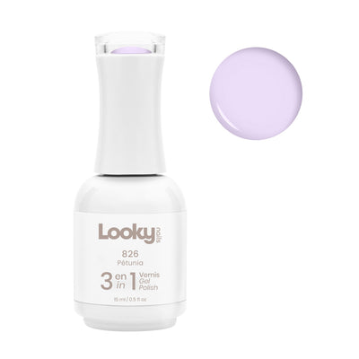 Looky Vernis Gel 3 en 1 #826 Pétunia