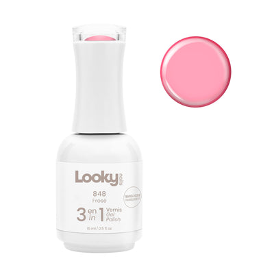 Looky Vernis Gel 3 en 1 #848 Frosé (Translucide)