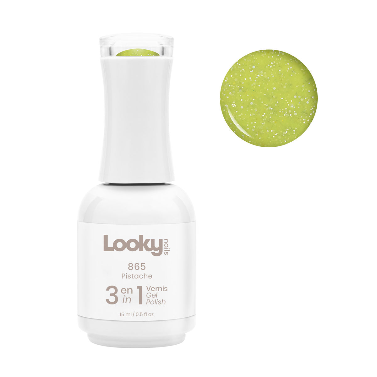 Looky Vernis Gel 3 en 1 #865 Pistache