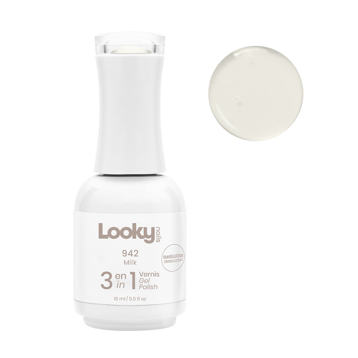 Looky Vernis Gel 3 en 1 #942 Milk