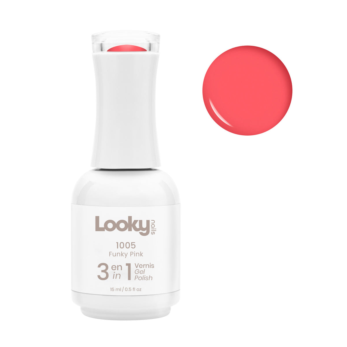 Looky 3 in 1 Gel Polish #1005 Funky Pink (Funfair Collection)
