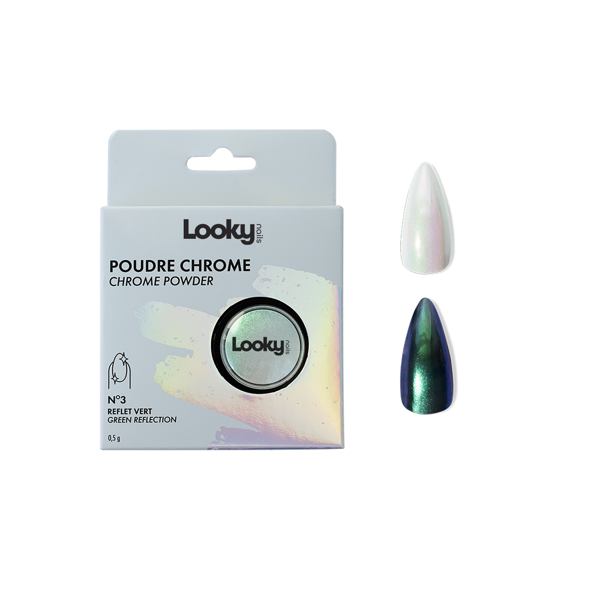 Looky Poudre Chrome #3 Reflet Vert