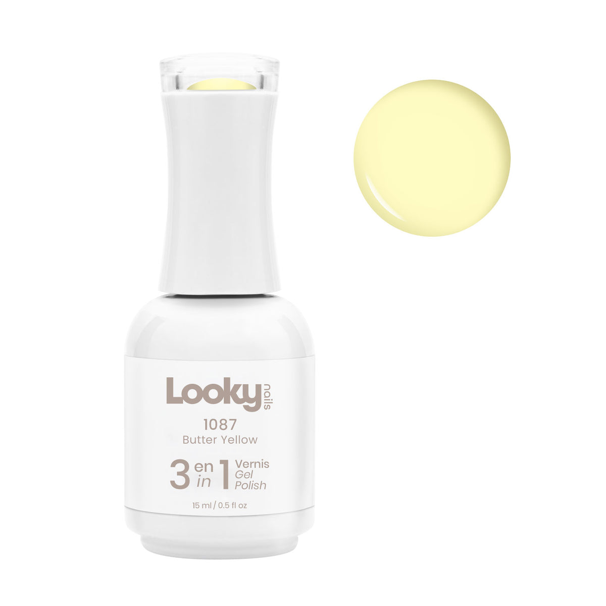 Looky Vernis Gel 3 en 1 #1087 Butter Yellow