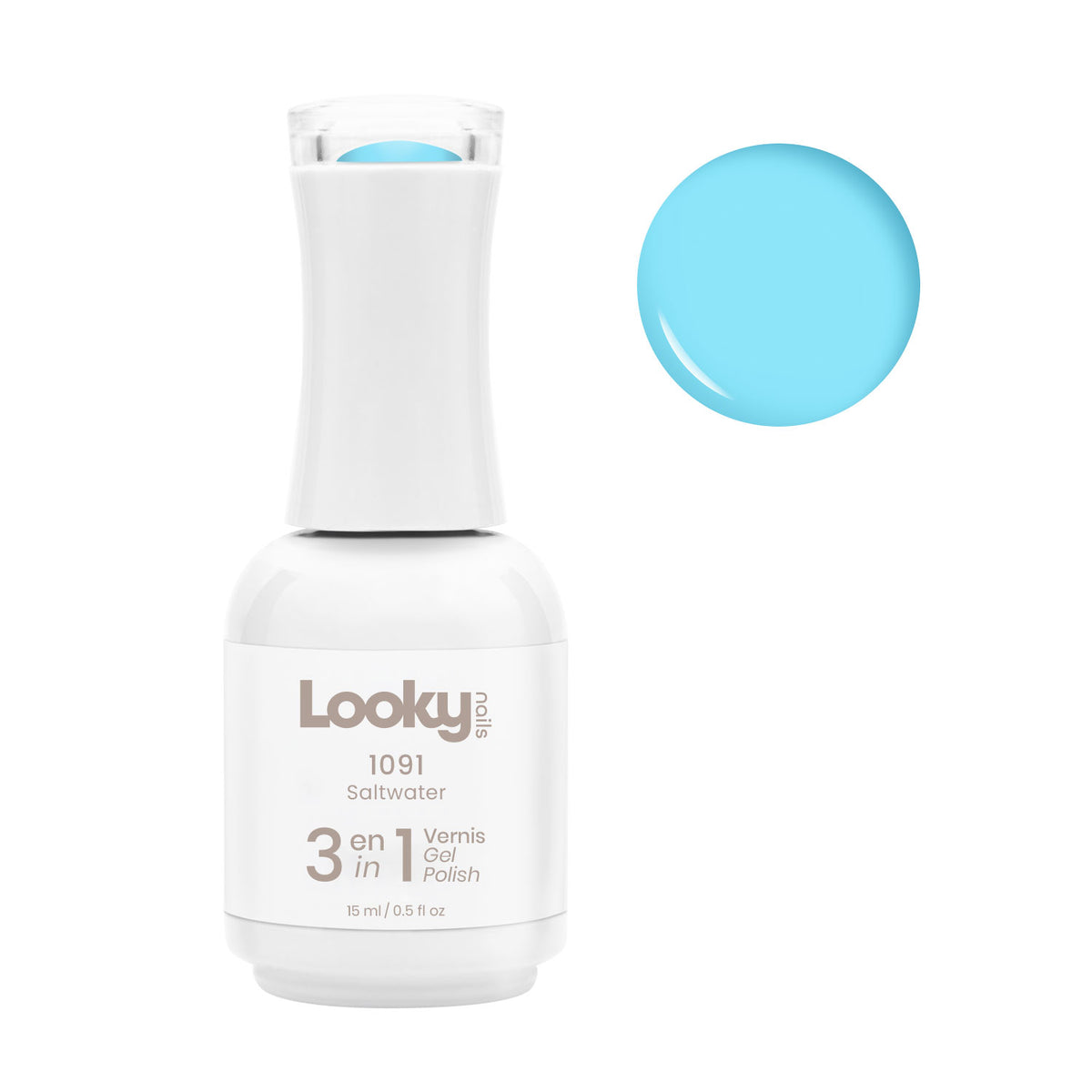 Looky 3 in 1 Gel Polish #1091 Saltwater (Macaron Collection)
