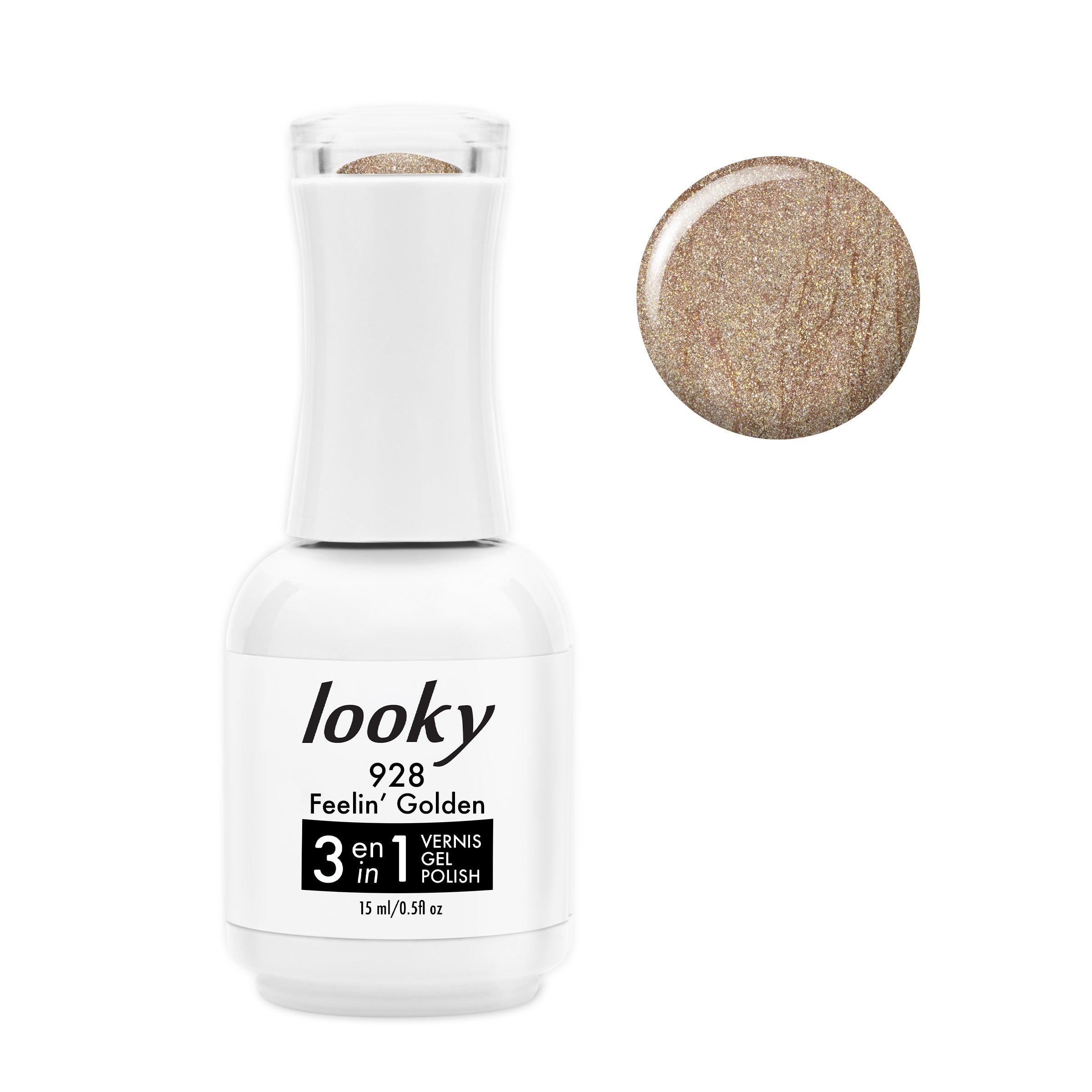 Looky Vernis Gel 3 en 1 #928 Feelin' Golden