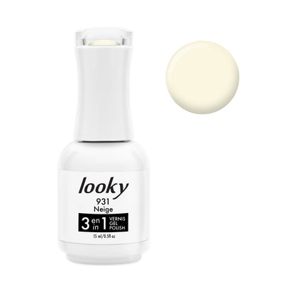 Looky Vernis Gel 3 en 1 #931 Neige (Collection 12 Jours de Noël) (EXCLUSIVITÉ WEB)