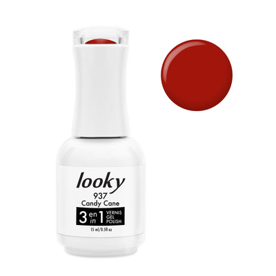 Looky Vernis Gel 3 en 1 #937 Candy Cane (Collection 12 Jours de Noël)
