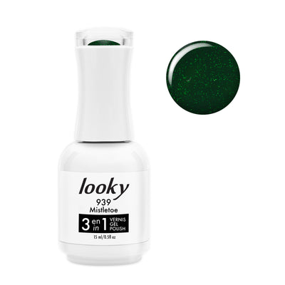 Looky Vernis Gel 3 en 1 #939 Mistletoe (Collection 12 Jours de Noël) (EXCLUSIVITÉ WEB)