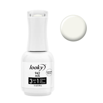 Looky Vernis Gel 3 en 1 #942 Milk (Collection les essentiels)