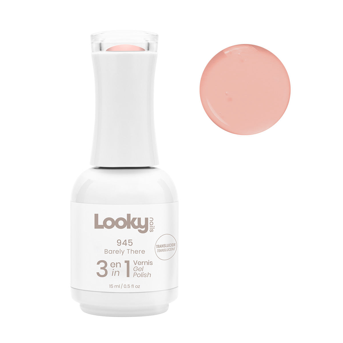 Looky Vernis Gel 3 en 1 #945 Barely There