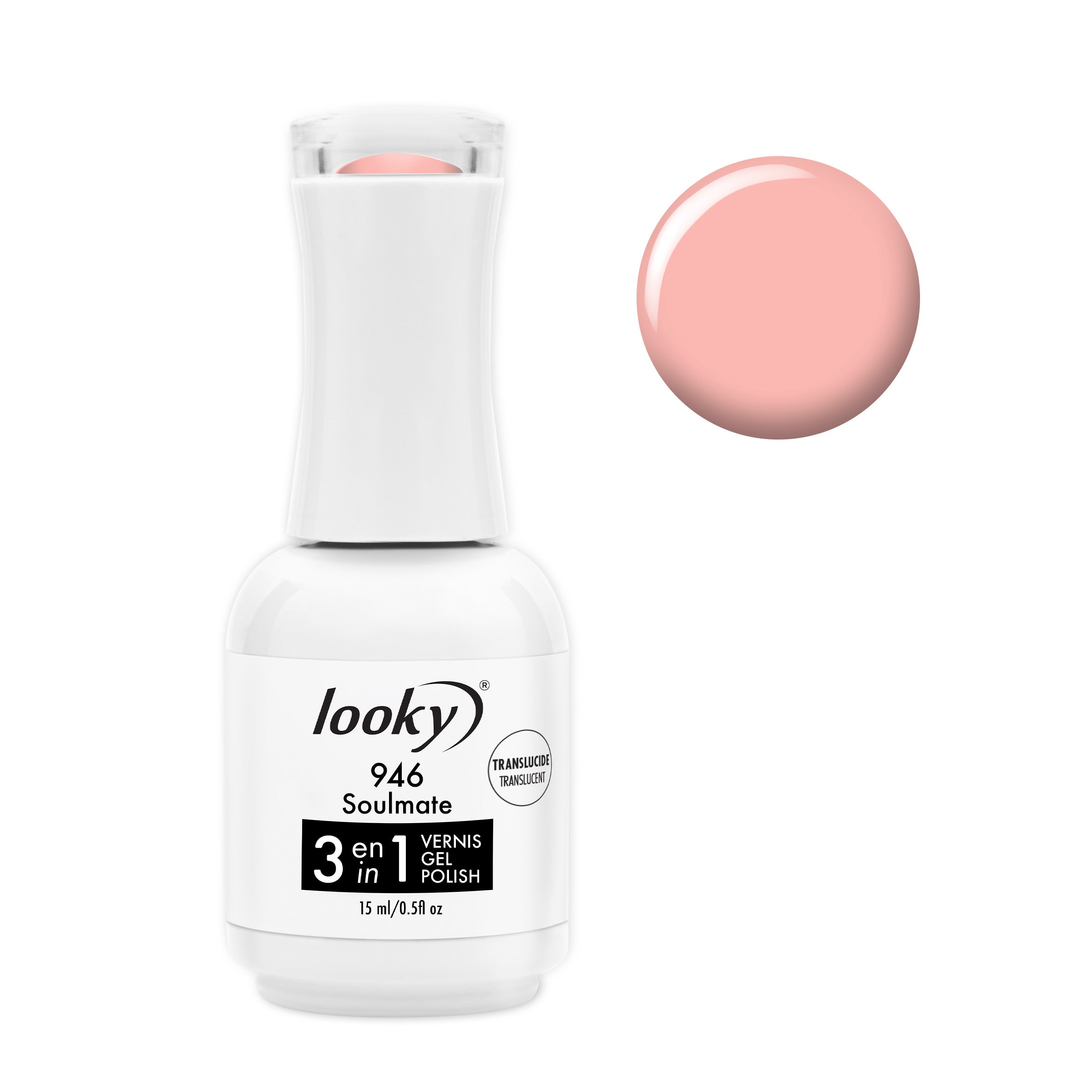 Looky Vernis Gel 3 en 1 #946 Soulmate (Collection les essentiels)
