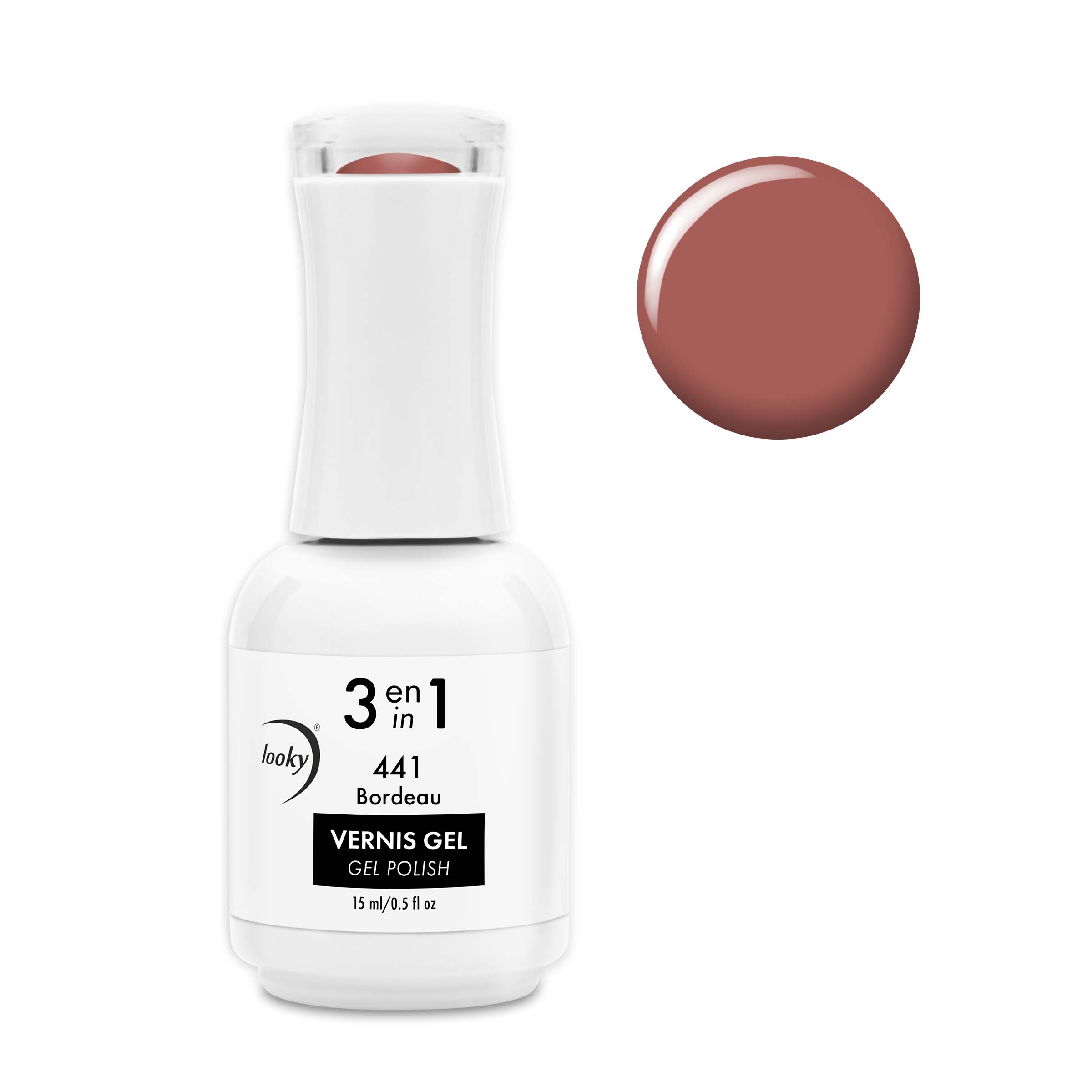 3 in 1 Gel Nail Polish #441 Bordeau (Sarah Couture Collection)