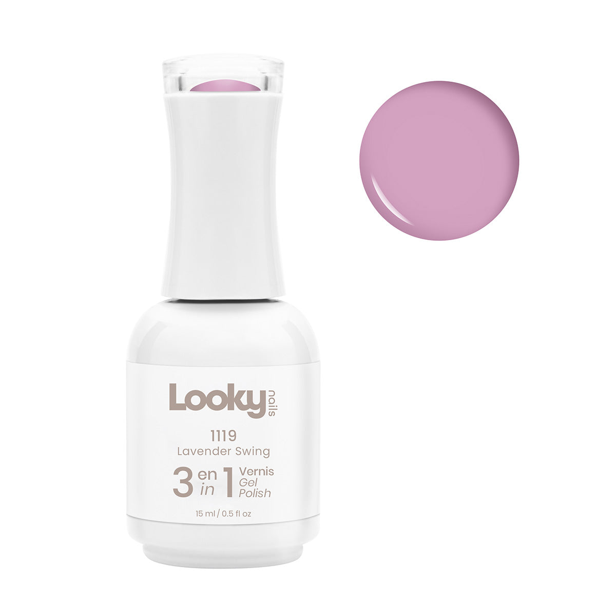 Looky Vernis Gel 3 en 1 #1119 Lavender Swing (Collection Vintage Bloom)