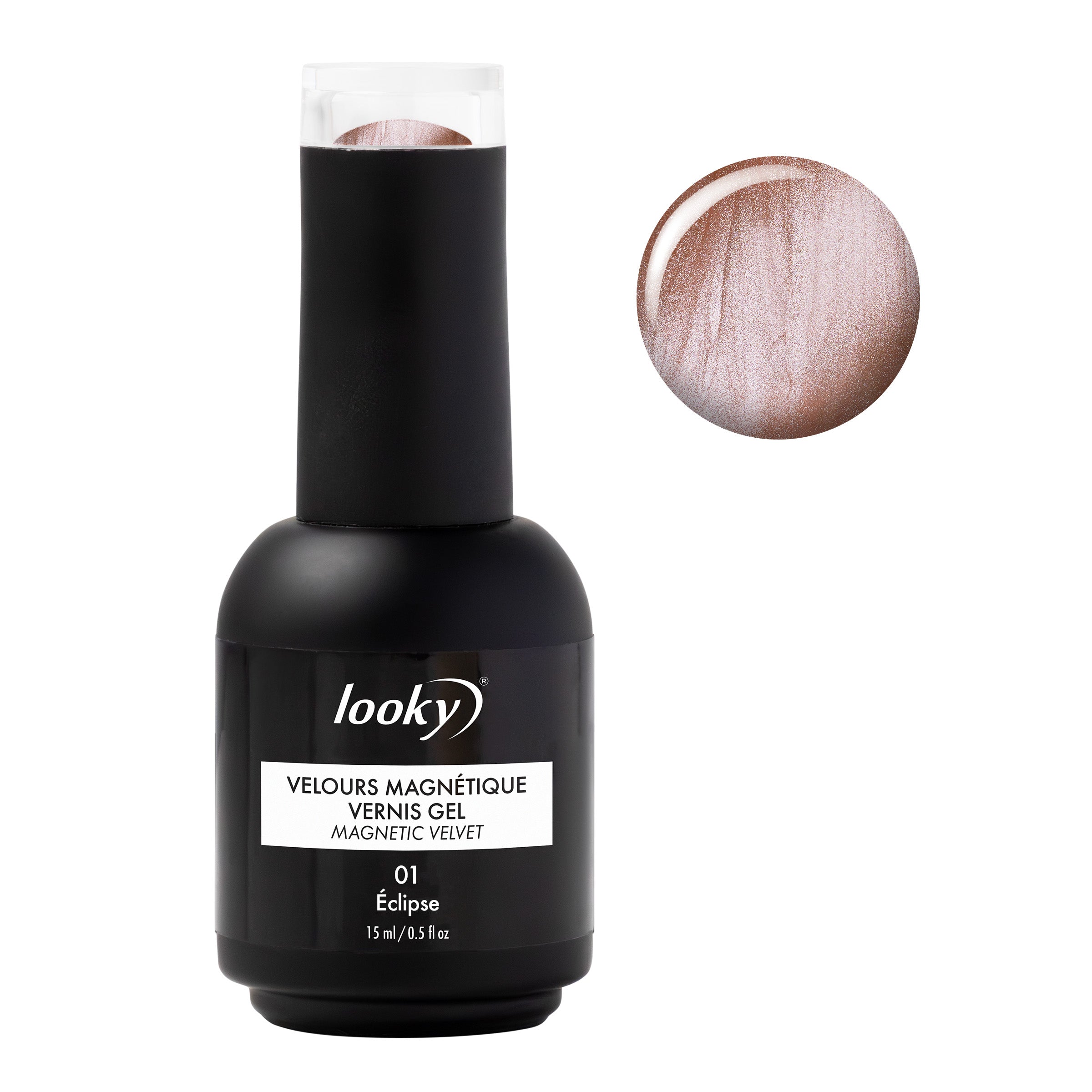 Looky Vernis Gel Velours Magnétique #1 Éclipse (Collection Poussières d'étoiles)