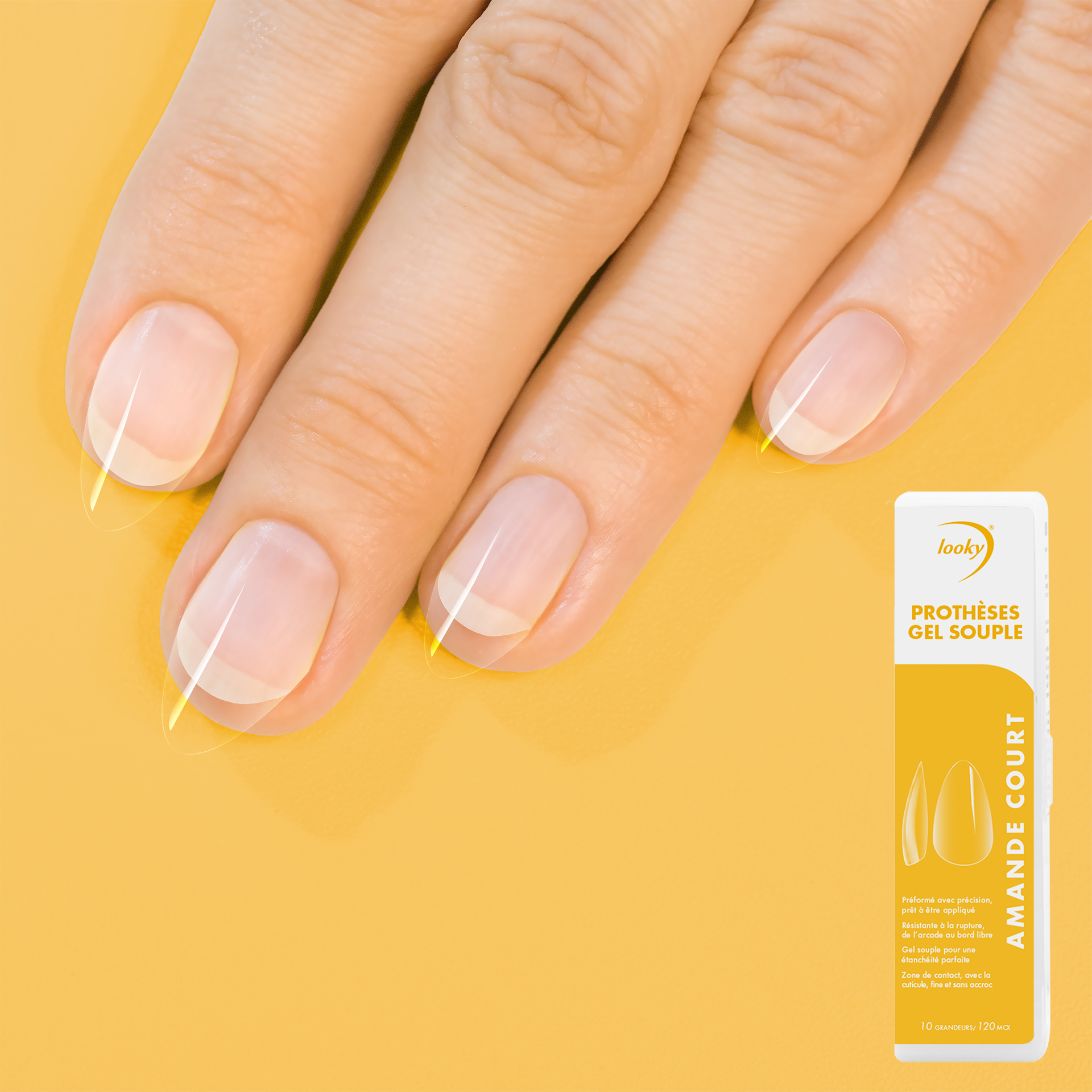 Looky Prothèses en Gel Souple Amande Court