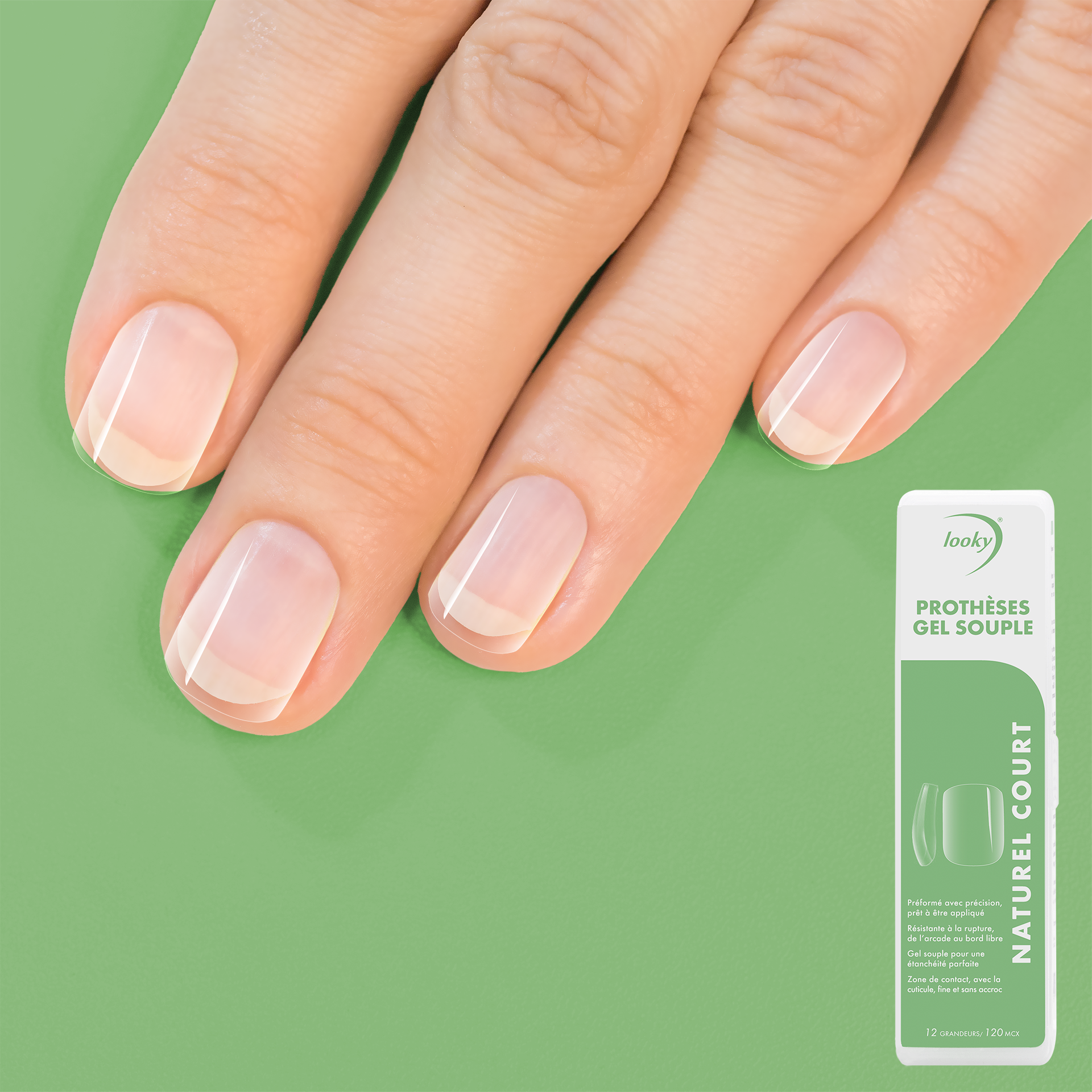Looky Prothèses en Gel Souple Naturel Court