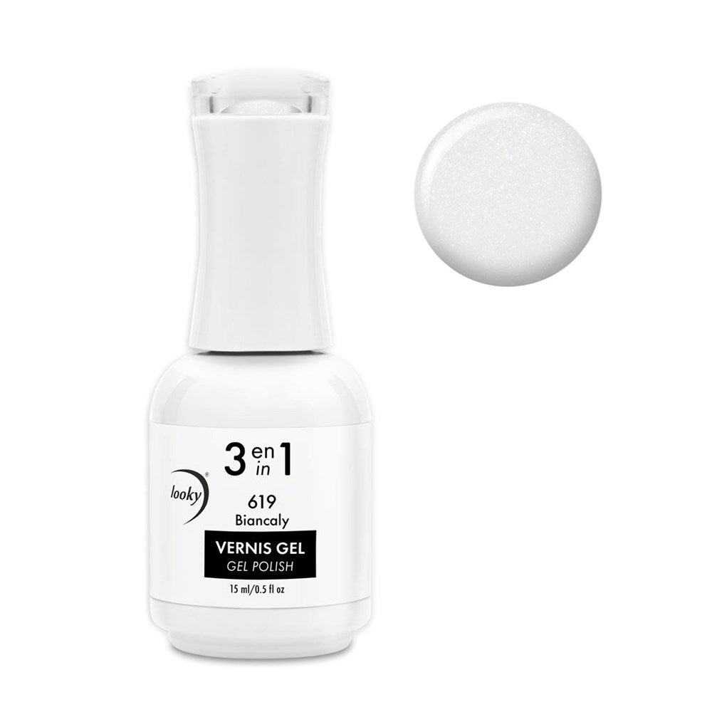 3 in 1 Gel Polish # 619 Bianca (Black and White Collection)
