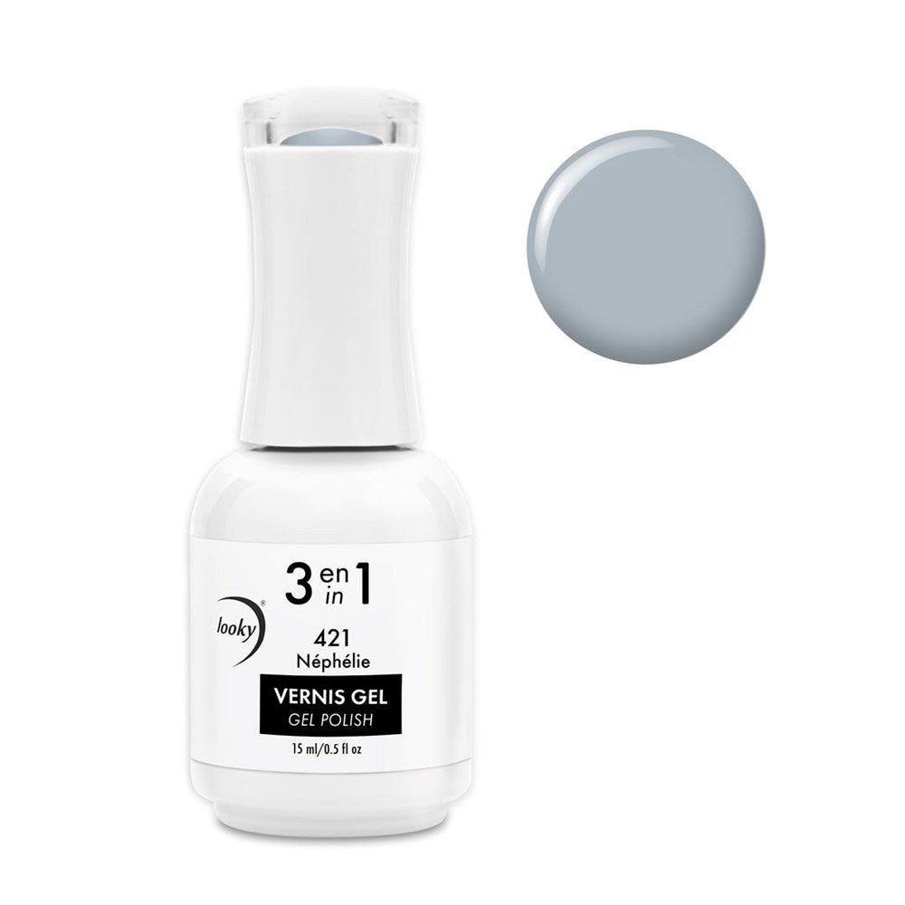 Looky Vernis Gel 3 en 1 #421 Néphélie (Collection Marine)