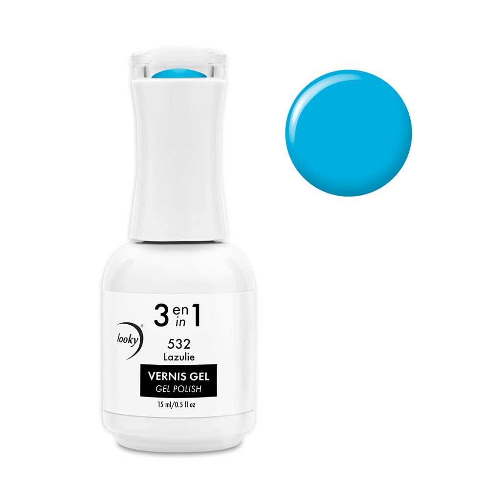Looky Vernis Gel 3 en 1 #532 Lazulie (Collection Néon)