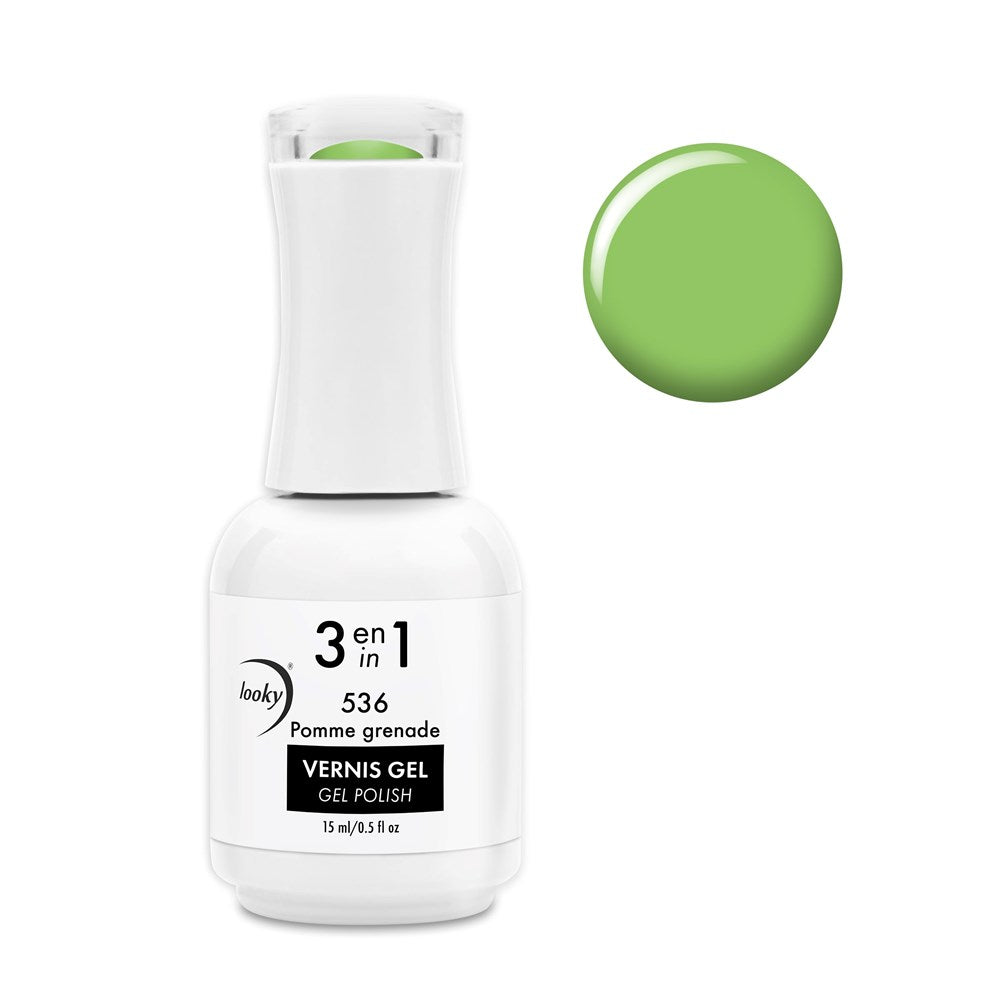 Looky Vernis Gel 3 en 1 #536 Pomme Grenade (Collection Limonade)