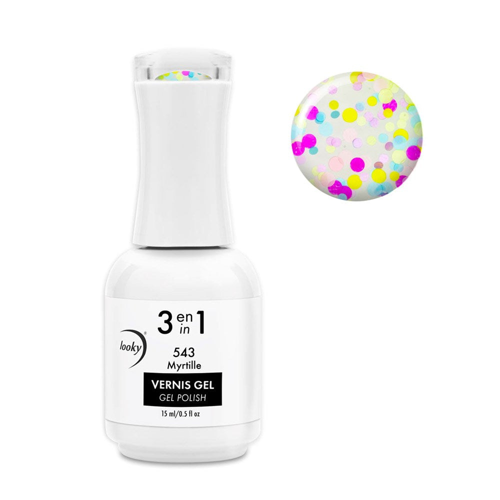 Looky Vernis Gel 3 en 1 #545 Myrtille (Collection Limonade)
