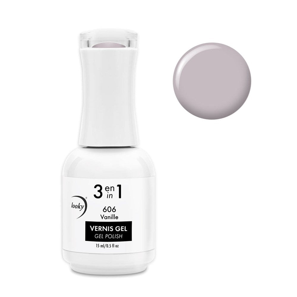 Looky Vernis Gel 3 en 1 #606 Vanille (Collection Chocolat)