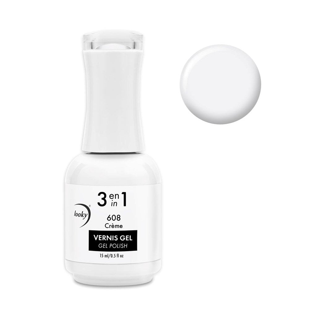 Looky Vernis Gel 3 en 1 #608 Crème (Collection Chocolat)