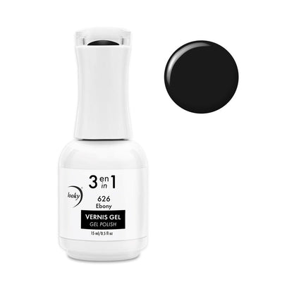 Looky Vernis Gel 3 en 1 #626 Ebony (Collection Black and White)