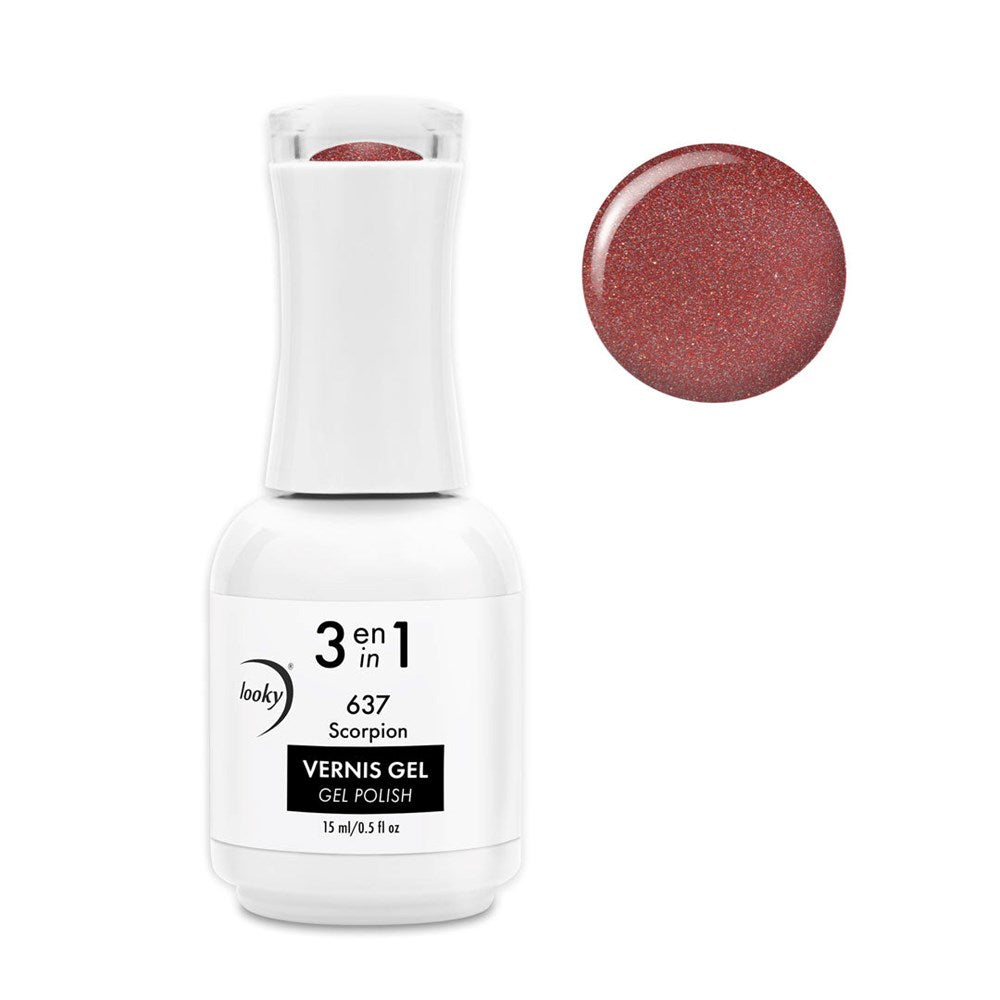 Looky Vernis Gel 3 en 1 #637 Scorpion (Collection Astro) (EXCLUSIVITÉ WEB)