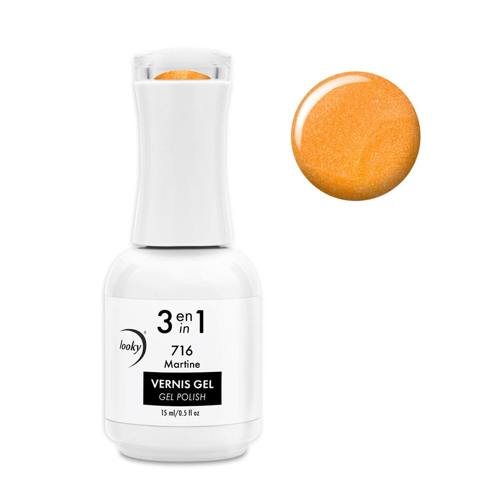 Looky Vernis Gel 3 en 1 #716 Martine (Collection Disco Fluo)