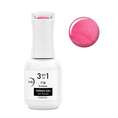 Looky Vernis Gel 3 en 1 #718 Évelyne (Collection Disco Fluo)