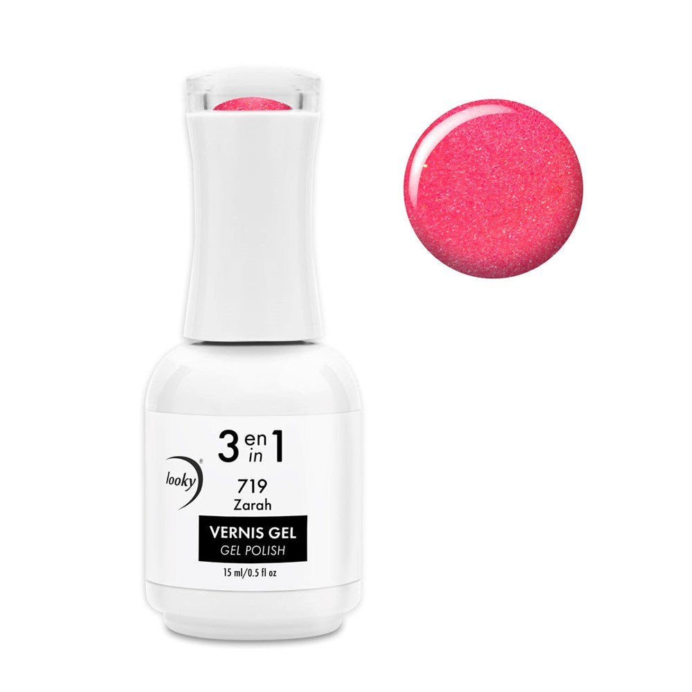 Looky Vernis Gel 3 en 1 #719 Zarah (Collection Disco Fluo)