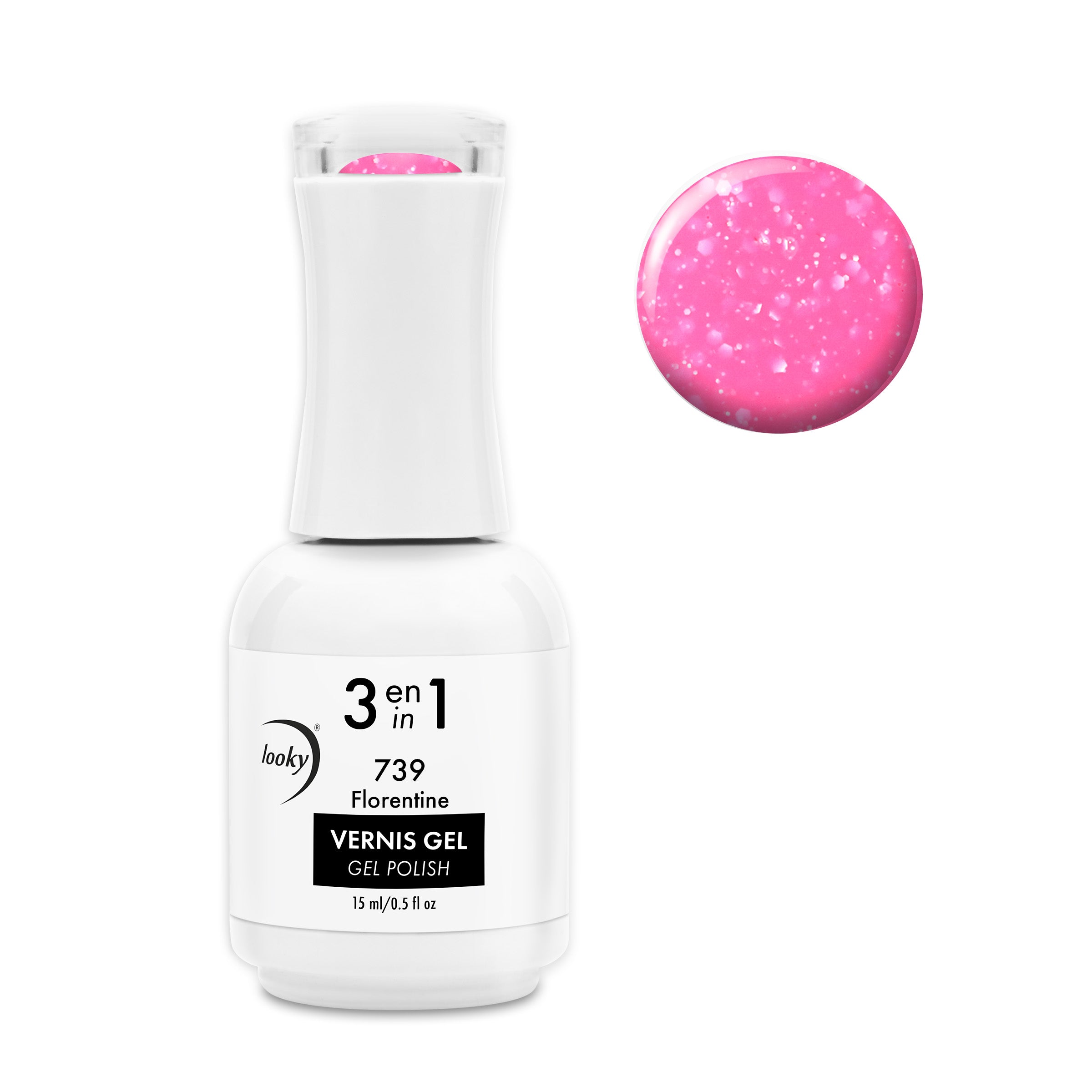 Looky Vernis Gel 3 en 1 #739 Florentine (Collection Cotton Candy)