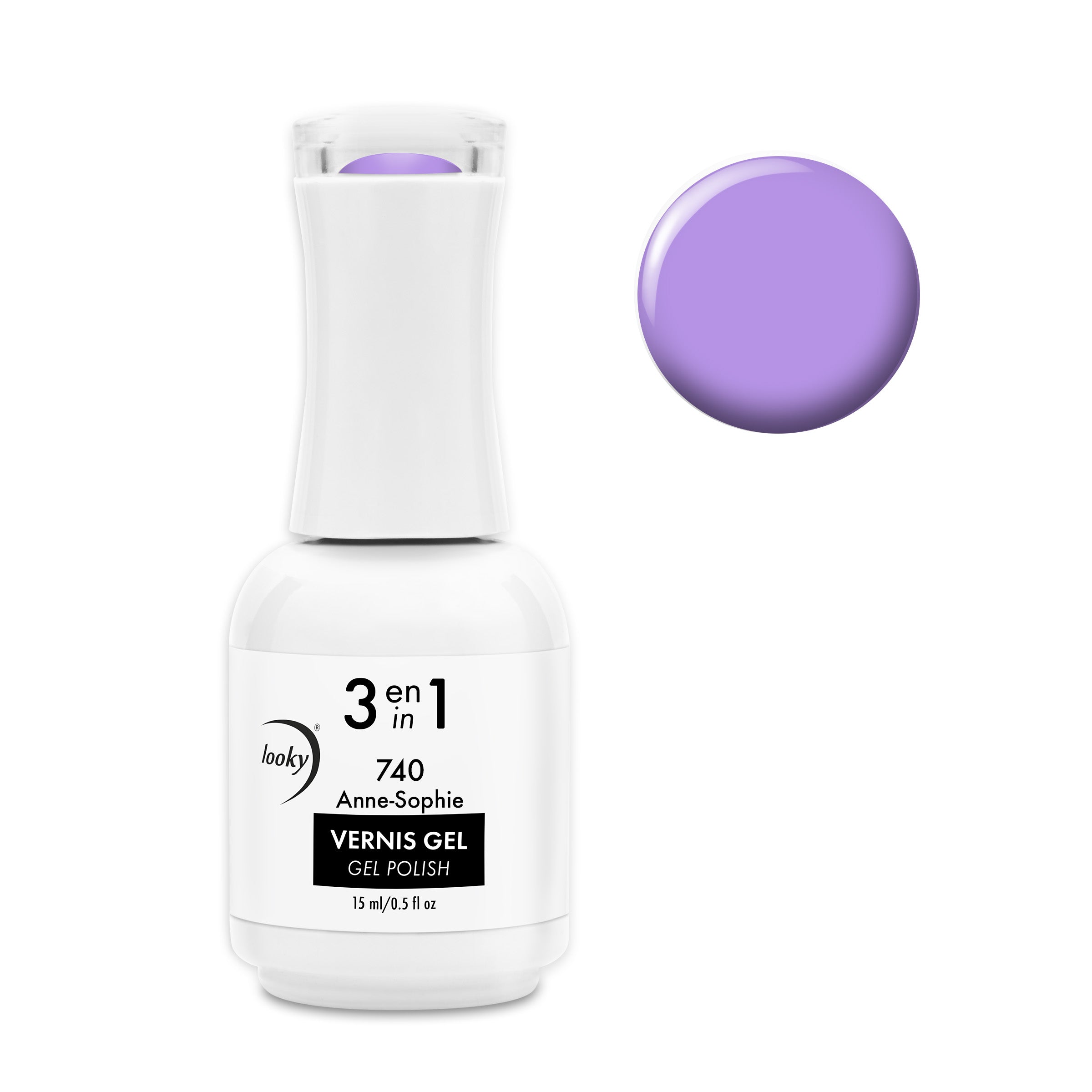 3 in 1 Gel Nail Polish #740 Anne-Sophie (Cotton Candy Collection)