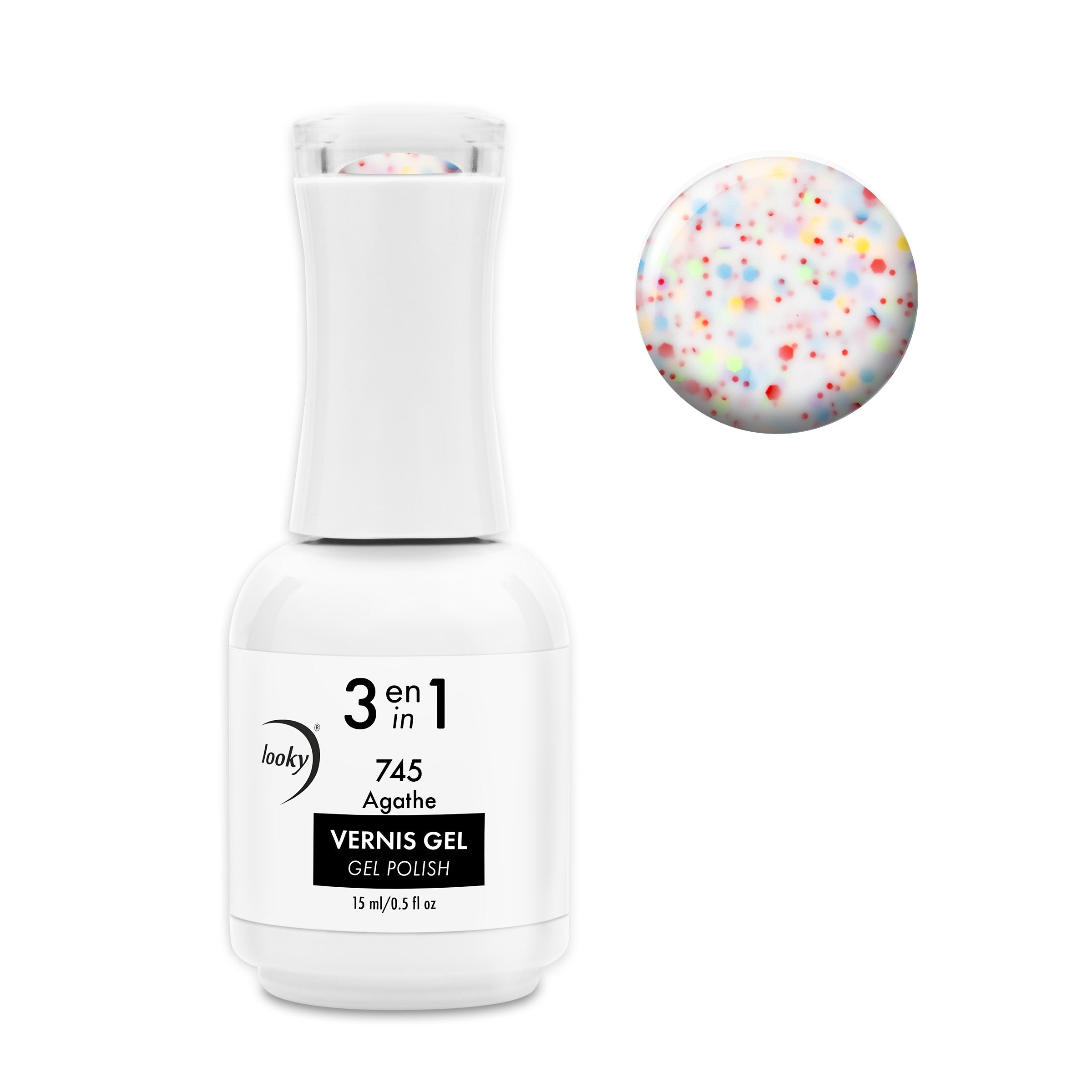 Looky Vernis Gel 3 en 1 #745 Agathe (Collection Cotton Candy) (EXCLUSIVITÉ WEB)