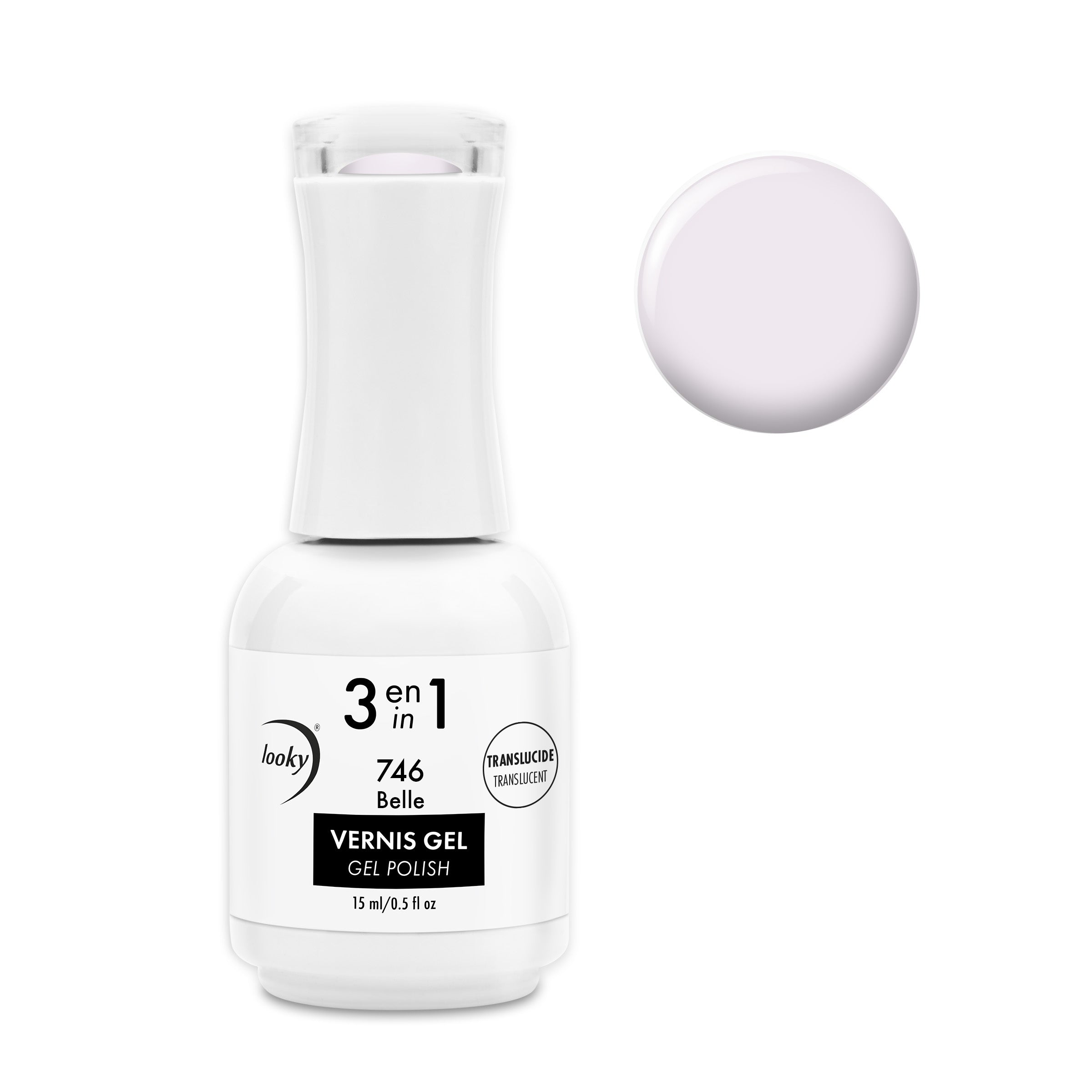 Looky Vernis Gel 3 en 1 #746 Belle (Collection Cotton Candy) (EXCLUSIVITÉ WEB)