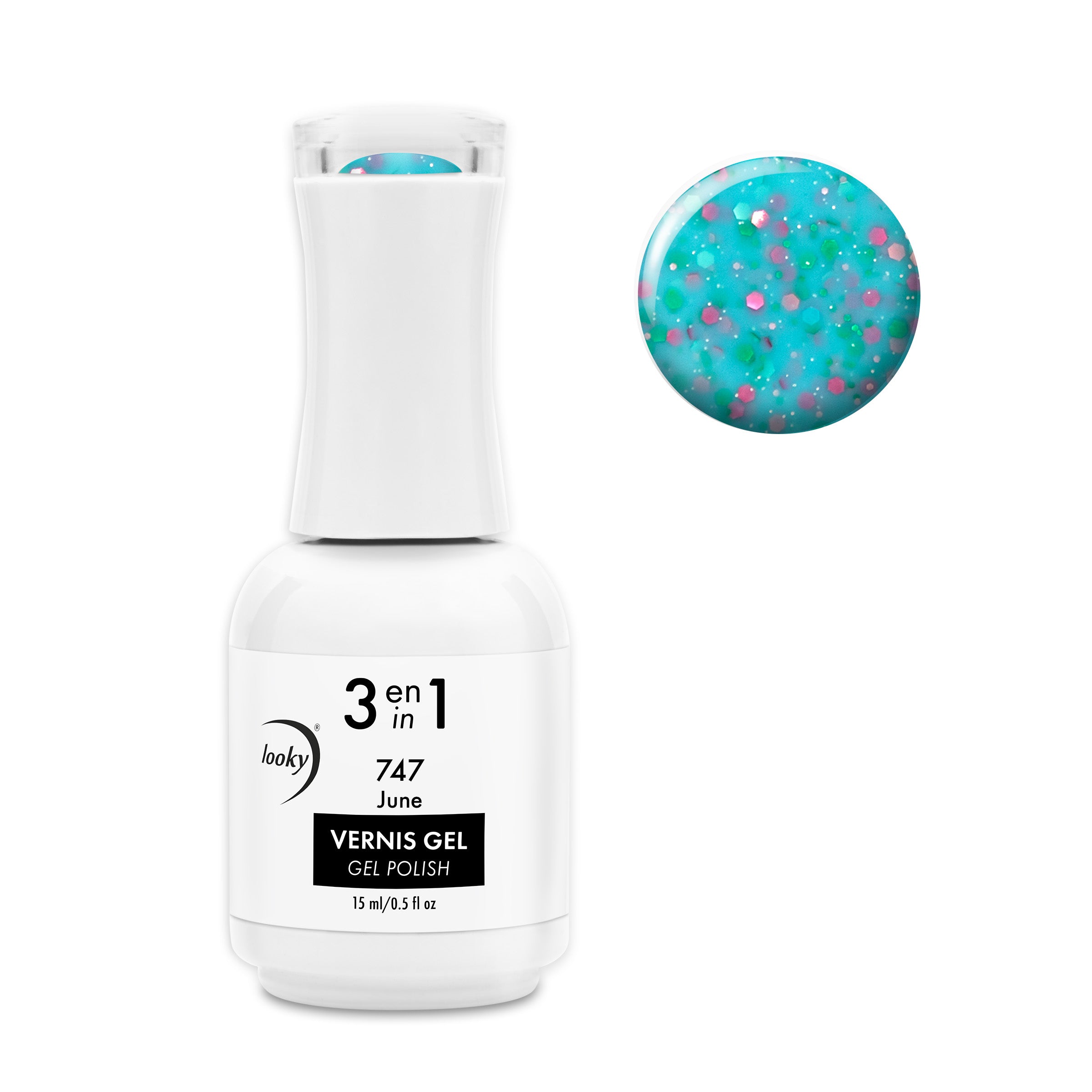 Looky Vernis Gel 3 en 1 #747 June (Collection Cotton Candy)