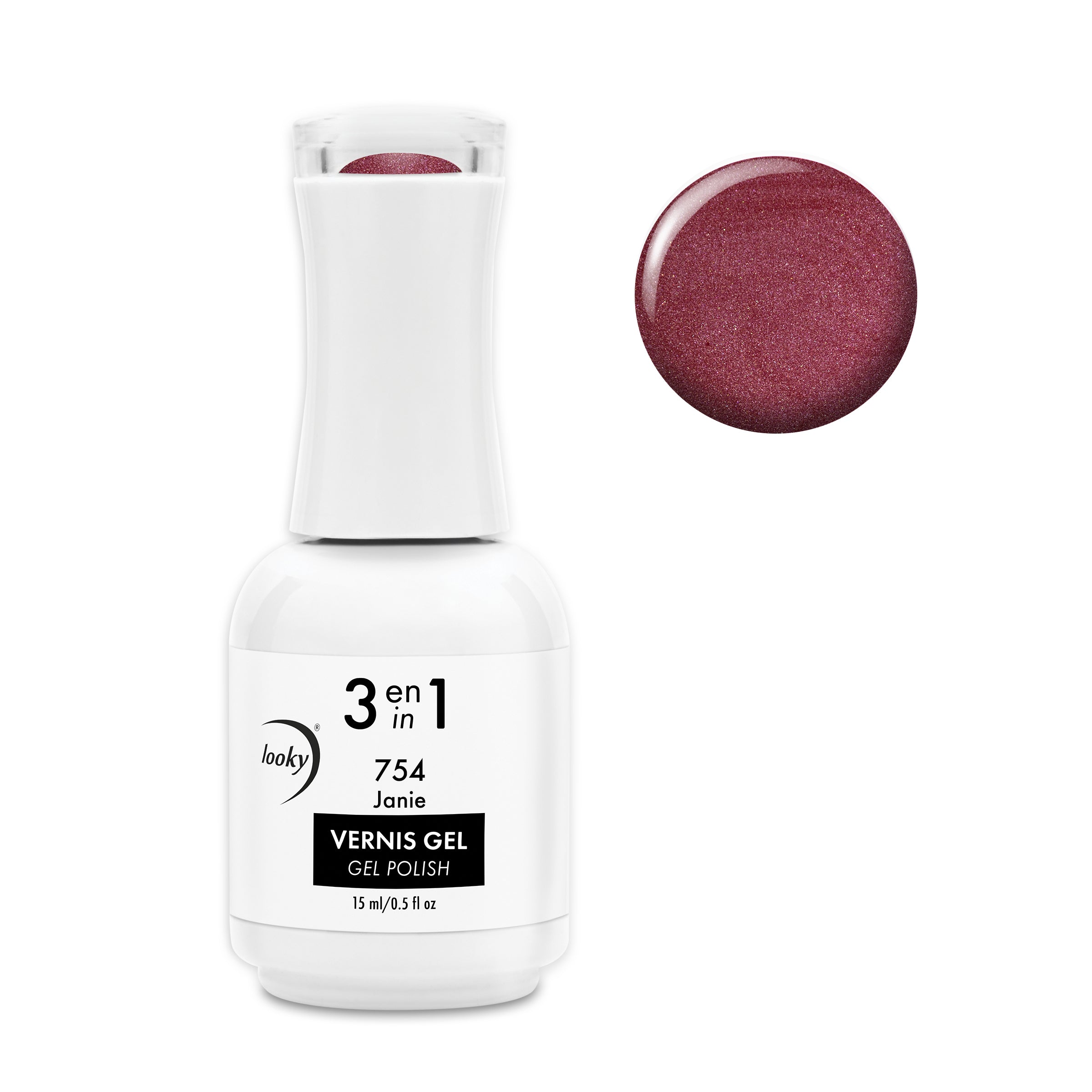 Looky Vernis Gel 3 en 1 #754 Janie (Collection Chic Vignoble)