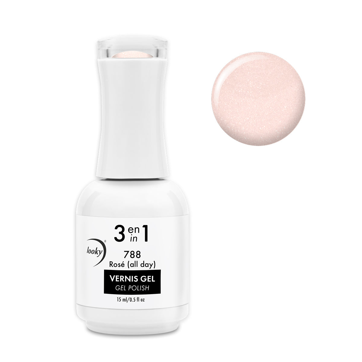 Looky Vernis Gel 3 en 1 #788 Rosé (All Day) (Collection Champagne)